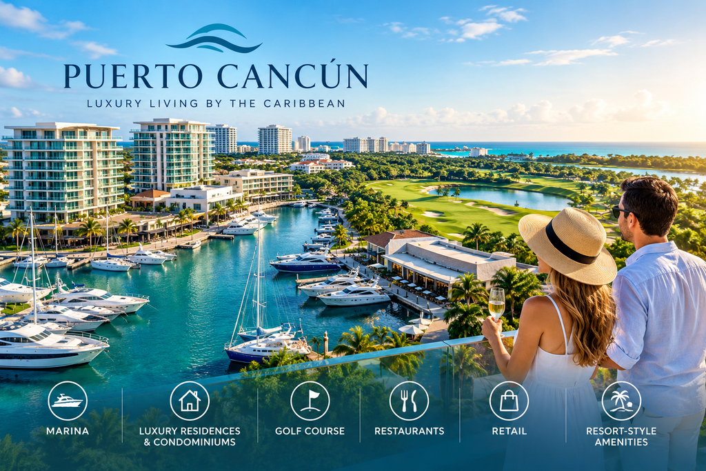 Puerto Cancun Luxury Living By The Caribbean. CANMEX GROUP